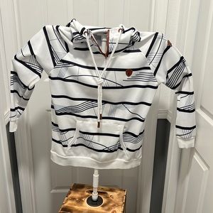 Ladies hooded half zip sweatshirt size XL